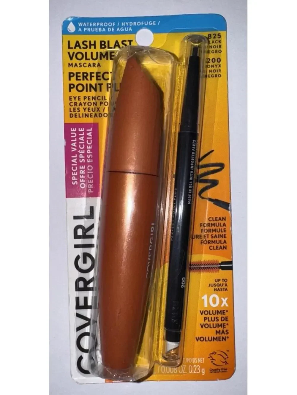 CoverGirl Lash Blast Volume Mascara #825 Very Black & #200 Eye Pencil Onyx